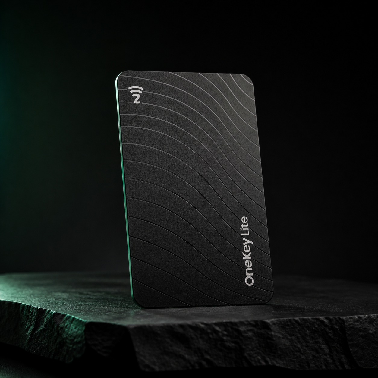 OneKey Lite Recovery-Backup-Karte im mattschwarzen Studio